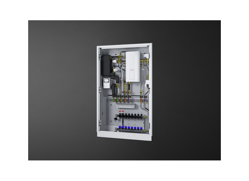 Wohnungsstation mit elektrischer Nacherwärmung, elektronisch geregelt WS-DUO-E Premium S
